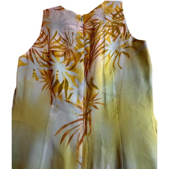 Donna Morgan Green Palms Sheath Dress Sheer Jeweled Silk Sleeveless Mob Wife 8 - Picture 10 of 16